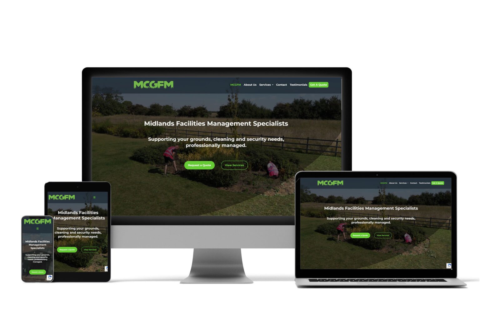 MCGFM website design by Perko Designs in Rushden
