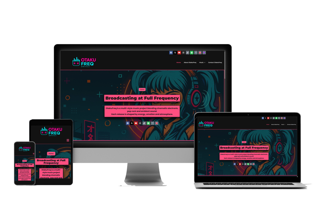 OtakuFreq Web Design by Perko Designs