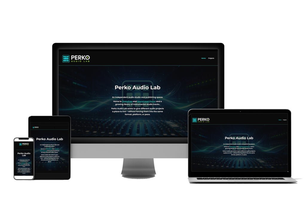 Perko Audio Lab Web Design by Perko Designs