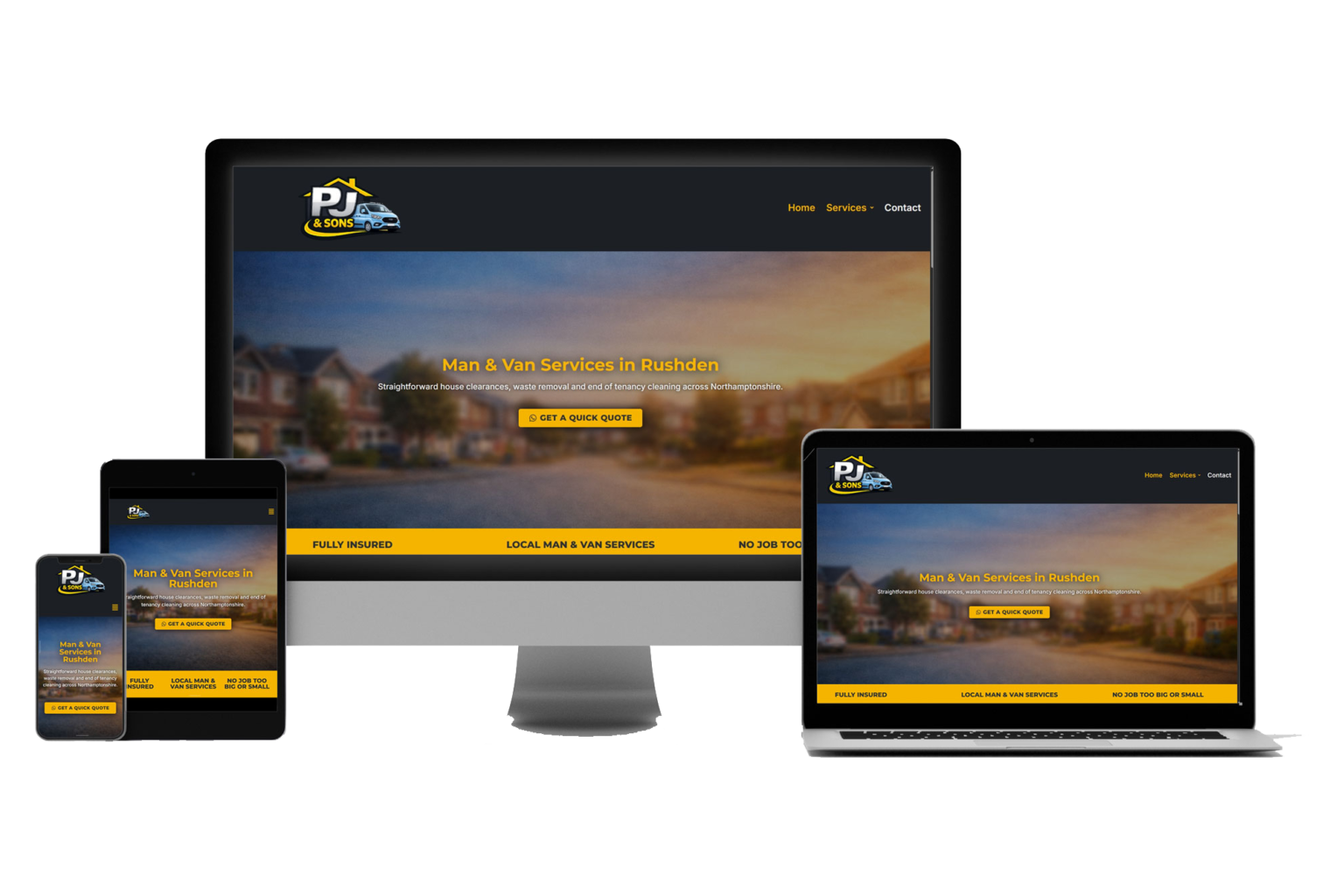 PJ & Sons Web Design by Perko Designs
